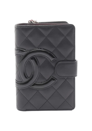 CHANEL Pre-Owned 2012 Cambon quilted wallet - Black