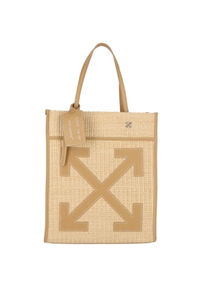 Off-White woven texture tote bag - Neutrals