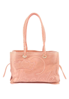 Loewe Pre-Owned 2010-2026 Suede Crown Rectangular tote bag - Pink