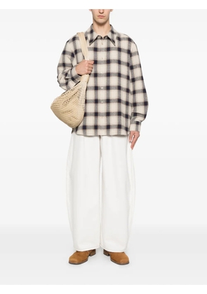 Séfr Wes check-print shirt - Neutrals