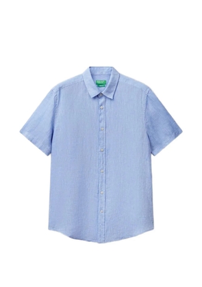 Benetton short-sleeved buttoned shirt - Blue