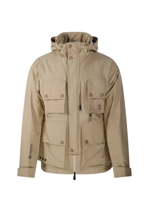 Moncler Grenoble Lionehooded coat - Neutrals