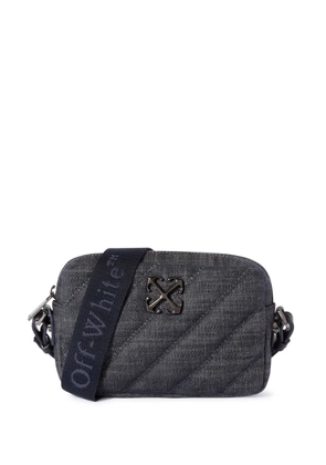Off-White small quilted denim shoulder bag - Blue