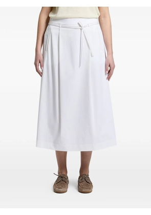 Peserico midi belted pleated skirt - White