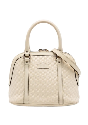 Gucci Pre-Owned 2016-2026 Mini Microguccissima Dome satchel - White