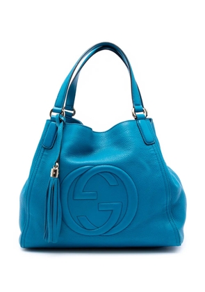 Gucci Pre-Owned 2016-2026 Medium Leather Soho Cellarius tote bag - Blue
