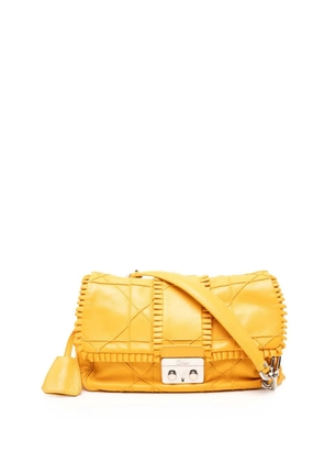 Christian Dior Pre-Owned 2009 Lambskin Cannage New Lock Ruffle Flap shoulder bag - Yellow