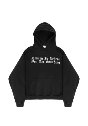 ALEXANDER DIGENOVA Heaven slogan-print hoodie - Black