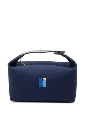 Hermès Pre-Owned 2020-2026 Large Toile Bride A Brac H Pavillon Case vanity bag - Blue