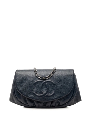 CHANEL Pre-Owned 2011 CC Caviar Half Moon Wallet on Chain crossbody bag - Blue