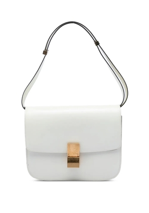 Celine Pre-Owned 2016 Medium Calfskin Classic Box crossbody bag - White