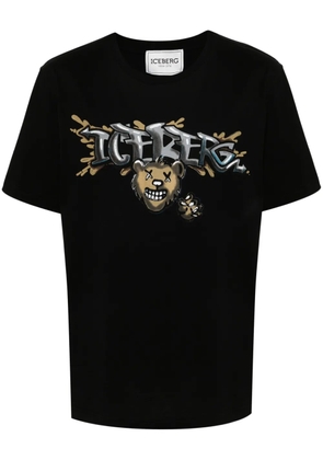Iceberg logo-print cotton T-shirt - Black
