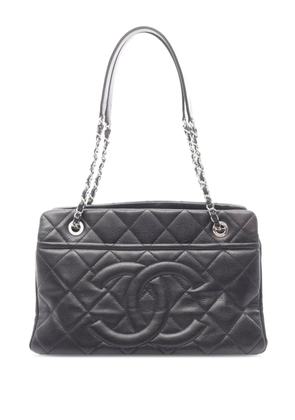 CHANEL Pre-Owned 2012 Quilted Caviar Soft Shopper tote bag - Black