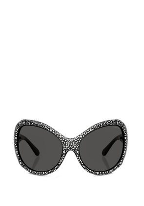 Swarovski Eyewear crystal-embellished butterfly-frame sunglasses - Black