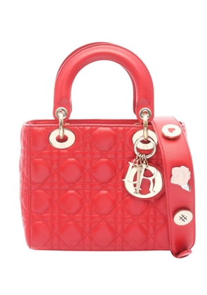 Christian Dior Pre-Owned 2010-2026 Small Calfskin Cannage My ABCDior Lady Dior satchel - Red