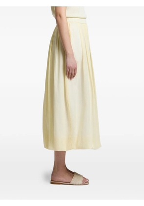 Peserico midi pleated elasticated-waist skirt - Yellow