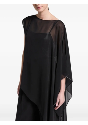 Peserico asymmetric-hem top - Black