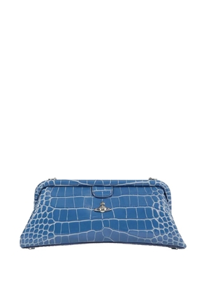 Vivienne Westwood Jane croc-effect shoulder bag - Blue