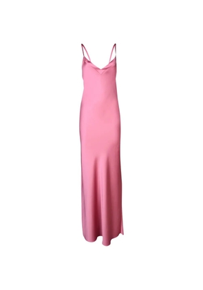Blanca Vita satin-finish V-neck maxi dress - Pink