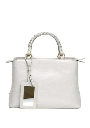 John Richmond braided-handle tote bag - White