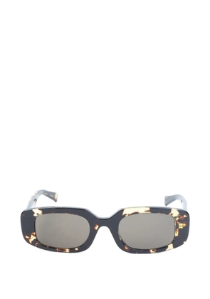 Bvlgari Tubogas rectangle-frame sunglasses - Brown