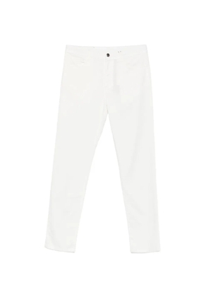 Canali logo-patch trousers - White