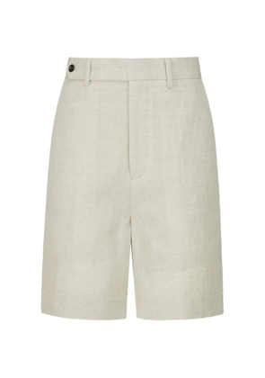 Shanghai Tang dragon-embroidered shorts - Neutrals