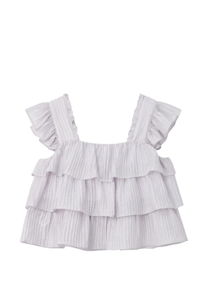 b+ab ruffled tiered top - Purple