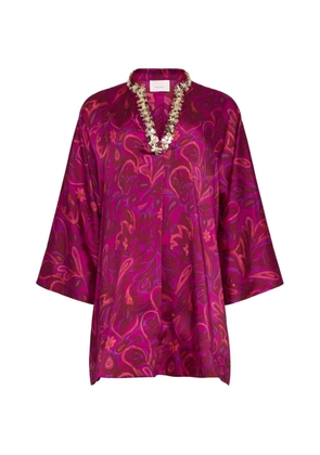 Cinq A Sept Arcia Paisley Bloom kaftan - Purple