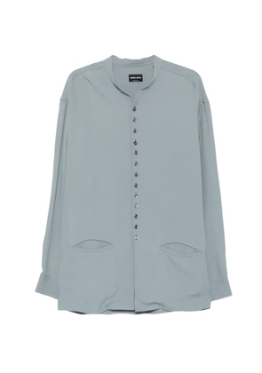 Giorgio Armani mandarin-collar button-front shirt - Blue