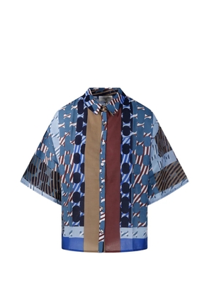 mapoésie Andrew Pollen abstract-print shirt - Blue