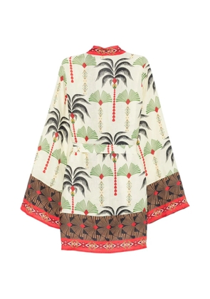 Anjuna Carlotta palm-print belted cover-up - Neutrals