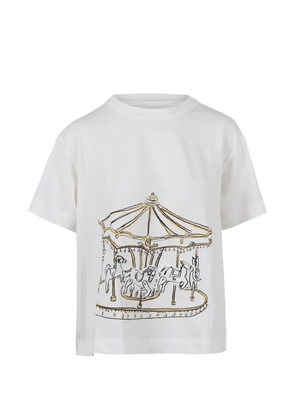 Yoshi Kondo carousel-print t-shirt - White