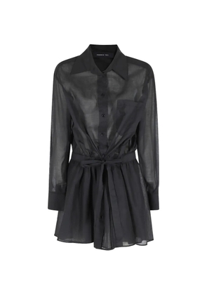 Federica Tosi drawstring-waist muslin dress - Black