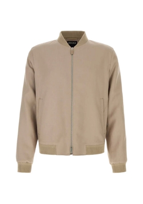 Zegna linen bomber jacket - Neutrals