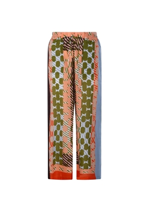 mapoésie Max Pollen abstract-print trousers - Pink