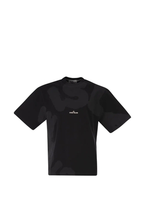 Stone Island Compass-logo printed T-shirt - Black