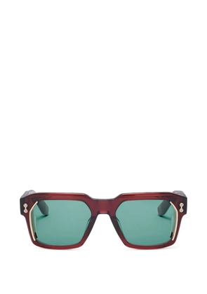 Akoni geometric-frame sunglasses - Brown