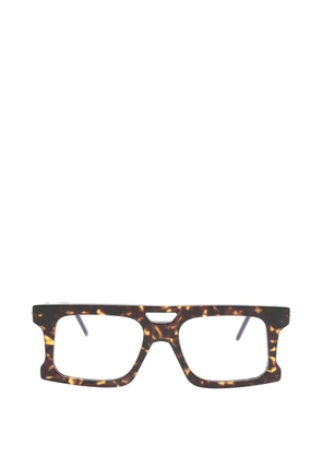 Kuboraum tortoiseshell-effect rectangle-frame glasses - Brown