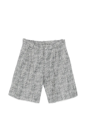 kang pleated distressed shorts - Grey