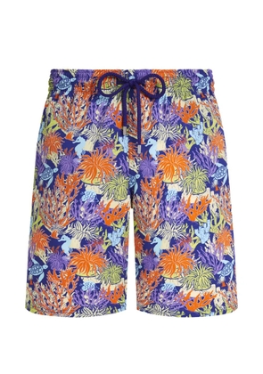 Vilebrequin Aquatic Life flower-pattern swim shorts - Blue
