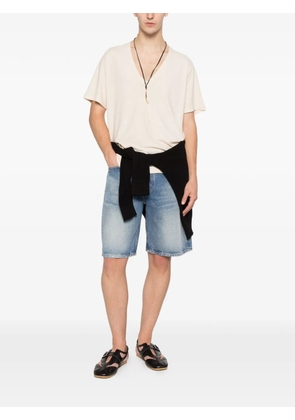 AMARANTO V-neck short-sleeve T-shirt - White