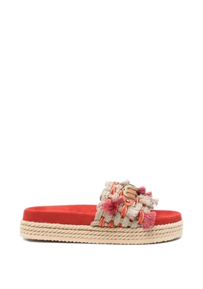 Mou tassel-embellished braided sandals - Neutrals