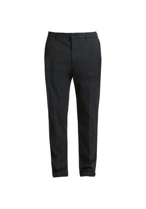 Peserico button-fastening cotton chino trousers - Blue