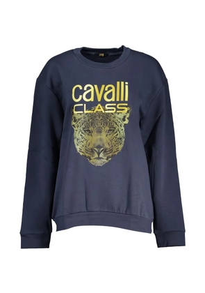 Cavalli Class jaguar-print sweatshirt - Blue