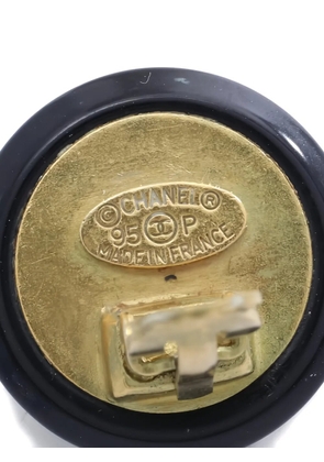 CHANEL Pre-Owned CC Mark Circle earrings - Black