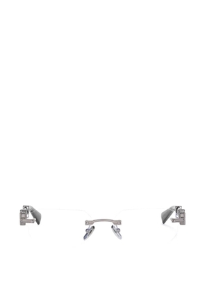 Balmain Eyewear geometric-frame rimless glasses - Silver