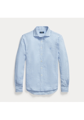 Custom Fit Houndstooth Linen Shirt