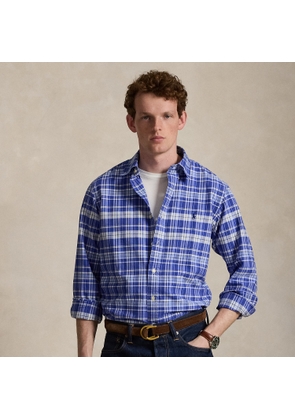 Custom Fit Plaid Oxford Shirt