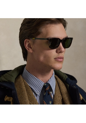 Rugby-Stripe Square Sunglasses